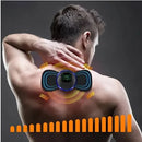 Massageador elétrico portátil mini cervical EMS alivia dores no pescoço e no corpo.