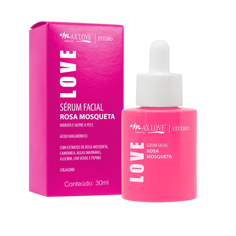 Kit C/3 Sérum Max Love Vitamina C + Sérum 3 em 1 + Sérum Rosa Mosqueta