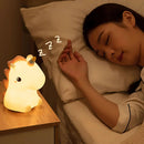 Mini Luminária Unicórnio Fofo Led Silicone Touch Abajur Recarregável