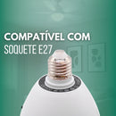 Ventilador De Teto E27 Com Lâmpada Led Bivolt Vt02 80w