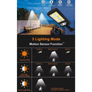 Luminária Solar Mini Sensor de Movimento Controle Remoto 60W Iluminação LED Externa Jardim Sustentável Varanda Recarregável