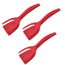 Kit com 2 ou 3 Espátulas de Silicone Multiuso com Palito para Ovos, Bife, Panqueca e Tapioca