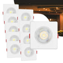 Kit 10 Spot Led Smd 7W Direcionável Dicroica Quadrado LUZ BRANCA FRIA/MANHÃ/QUENTE