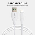 Cabo carregador universal Keedi 1 Metro Tipo C V8 USB Lightning para celular Smartphone Tablet Android iPhone Carregamento rápido Sincronização