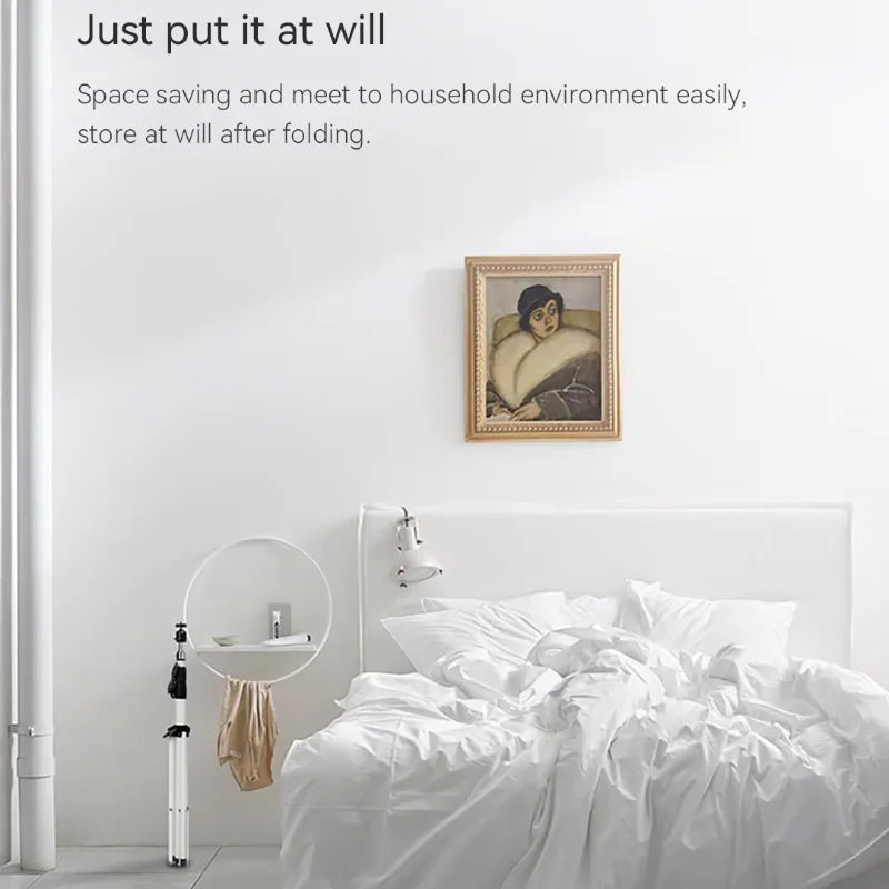 Suporte de tripé portátil para projetor Wanbo - Altura ajustável até 1,7m - Rotação 360 ° - Leve e dobrável - Cor branca