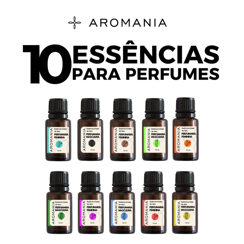 Kit 10 Essências Base Óleo Super Concentrado Perfumaria Importada