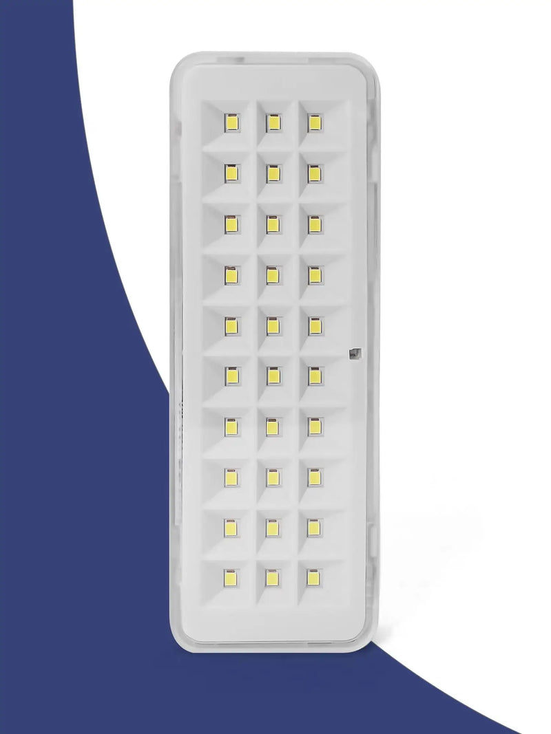 Luminária de emergência com 30 LEDs e bateria recarregável