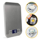 Balança de Cozinha Digital de Alta Precisão 0,1 a 10kg em Aço Inox
