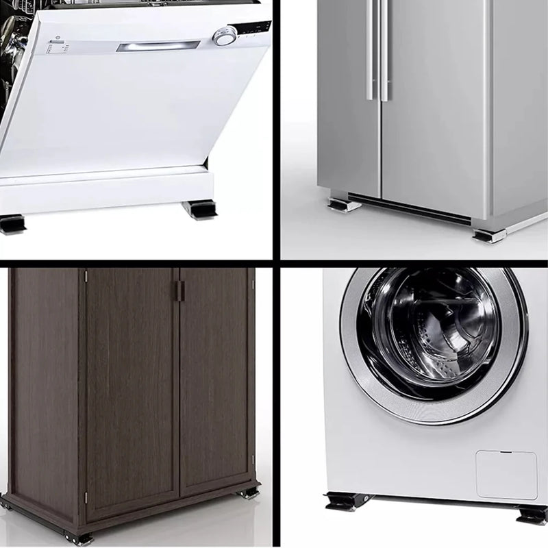 Conjunto de até 2 Bases com Rodas Ajustáveis Amparo Lavadora, Fogão, Geladeira e Objetos até 200 kg