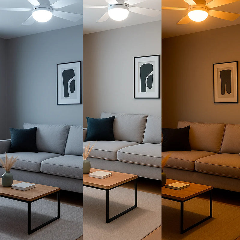 Ventilador De Teto E27 Com Lâmpada Led Bivolt Vt02 80w