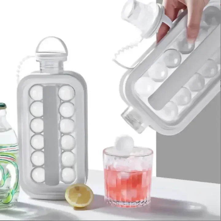 Forma de Silicone Dobrável e Portátil para Fazer Gelo em Bolinha