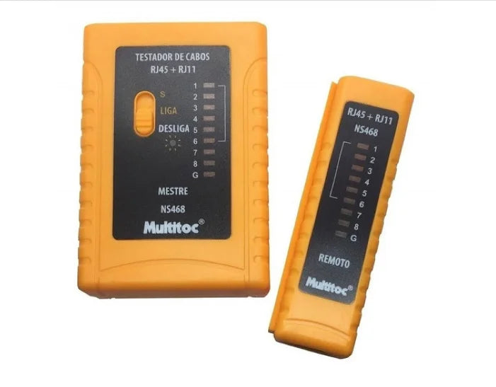Cabo mestre RJ45 RJ11 para testes de rede, alta precisão, portátil e fácil de usar, para diagnóstico e conectividade em redes de computadores.