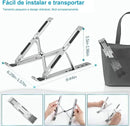 Suporte para Notebook De Alumínio Ajustável Para Notebook De 6 Ângulos Ajustável De Alumínio Dobrável E Ergonômico Para Desktop