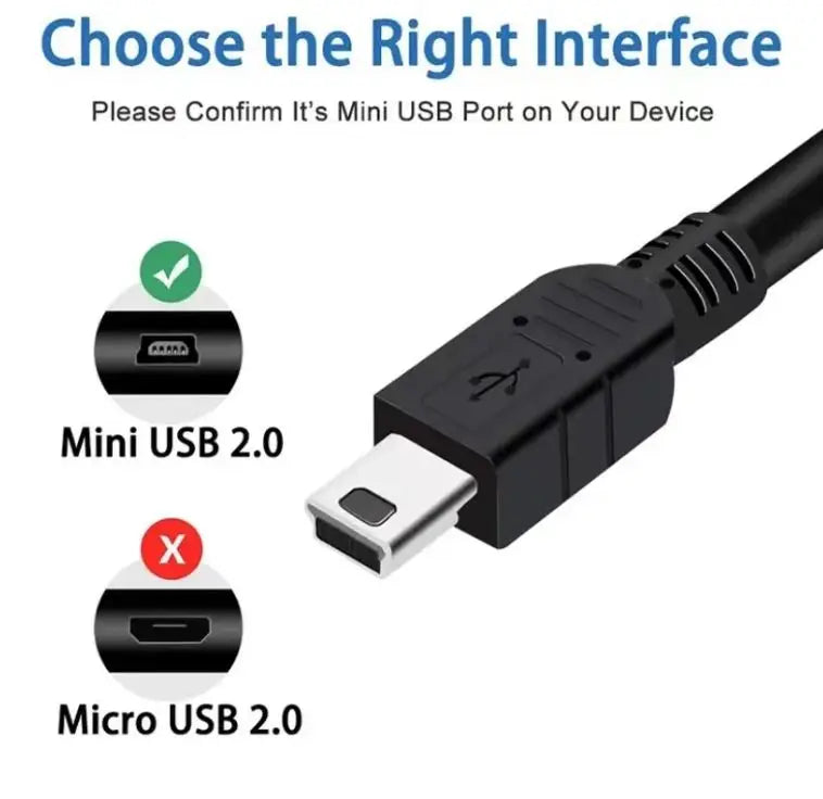 Cabo USB Mini V3 de 1,5M para controle GPS PS3, transmissão e conexão de dongle LG, ideal para transferência de dados e carregamento