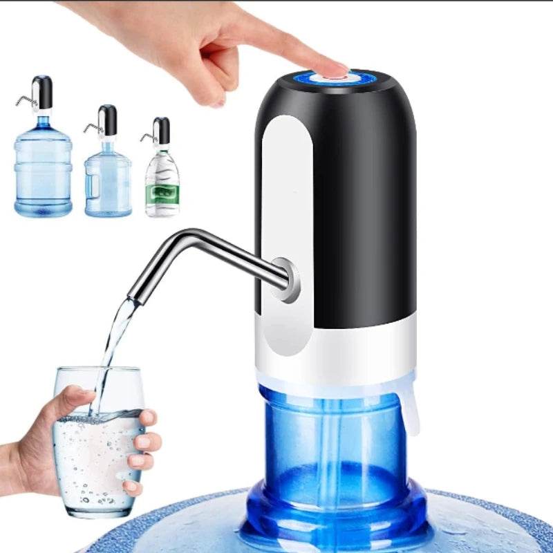 Bomba Elétrica Universal com Carregamento USB para Galão ou Garrafão de Água Digital