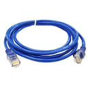 Cabo de rede Ethernet blindado RJ45 Cat5 azul de 2 m, 3 m, 5 m, 10 m e 15 m para internet, LAN, computador e modem.