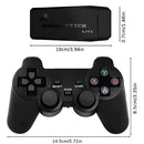 Videogame 4K Stick 20000 jogos retrô clássicos + 2 controles sem fio; console emulador portátil de 64 GB