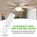 Ventilador De Teto E27 Com Lâmpada Led Bivolt Vt02 80w