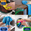 Kit com 5 Pano Mágico Microfibra Limpa Facil 30x30 Multiuso Ultra Soft Sem Fiapos