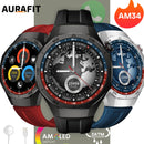Relógio Inteligente AURAFI ENERGY 3 com Chamadas Bluetooth, Tela Cheia, Pulseira Resistente à Água e Monitoramento de Saúde, Compatível com iOS e Android.