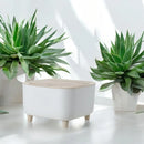 Lixeira Com Pés de Madeira Moderna Com Tampa de Pressão Para Sala Banheiro Cozinha Escritório 7L/10L