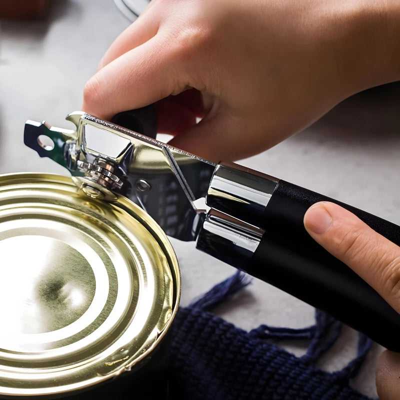 Abridor de Latas e Garrafas Profissional em Aço inoxidável 3 em 1 - para cozinha