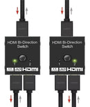 HDMI 2x1 E 1X2 Bidirecional 4K Bidirecional 4K Suporte 3D 1080P 4K x 2K HD Áudio Switch HDMI 2.0 Switch