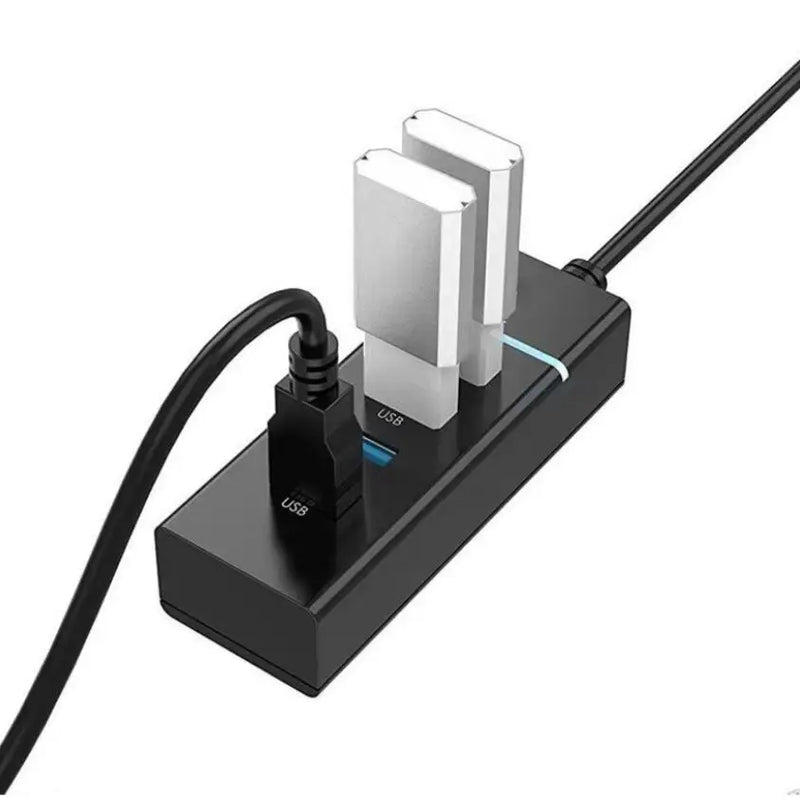 Hub Com 4 portas USB 3.0 Alta Velocidade para Computador, Notebook e Outros Dispositivos