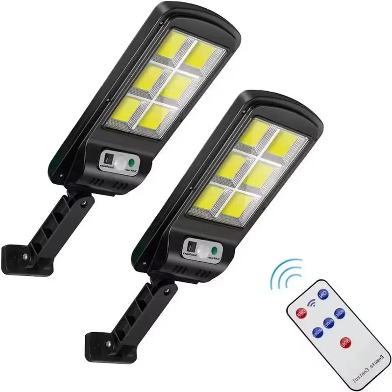 Luminária Solar Mini Sensor de Movimento Controle Remoto 60W Iluminação LED Externa Jardim Sustentável Varanda Recarregável