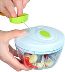 Processador de Alimentos Manual Mini Premium 500ml 3 Lâminas Inox