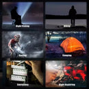 Lanterna LED Recarregável USB Cob Torch Potente e Alta Qualidade - Compacta Durável Multifuncional