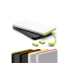 Carregador portátil Power Bank 10000 mAh compatível com Slim V8, preto e branco, carregamento rápido