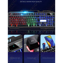 Teclado Gamer Com Fio Semi-mecânico RGB LED retroiluminado Computador e Notebook