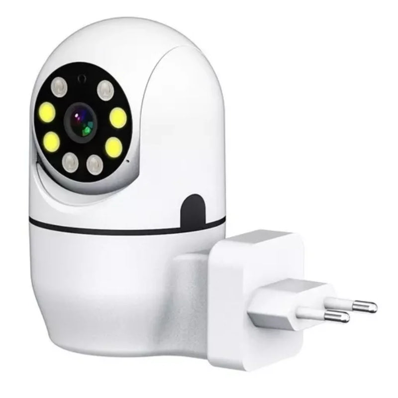 Câmera De Segurança IP PTZ com Wi-Fi, Seguidor Giratório  tanto horizontal como vertical, Full Hd e Visão Noturna - Acionamento direto na Tomada Icsee