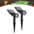 Kit de energia solar verde de 10 W com 2 luzes de jardim LED