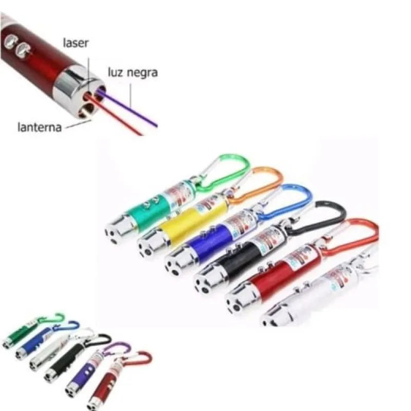 SKYTUR Chaveiro Lanterna Laser Led - 3 em 1 - ENVIO RÁPIDO PARA TODO O BRASIL