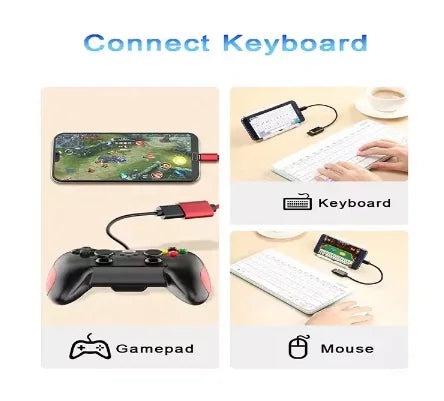 Cabo Adaptador Universal Tipo C ou V8 para USB Carregamento e Transferência de Dados - Compatível com Smartphones e Tablets Android