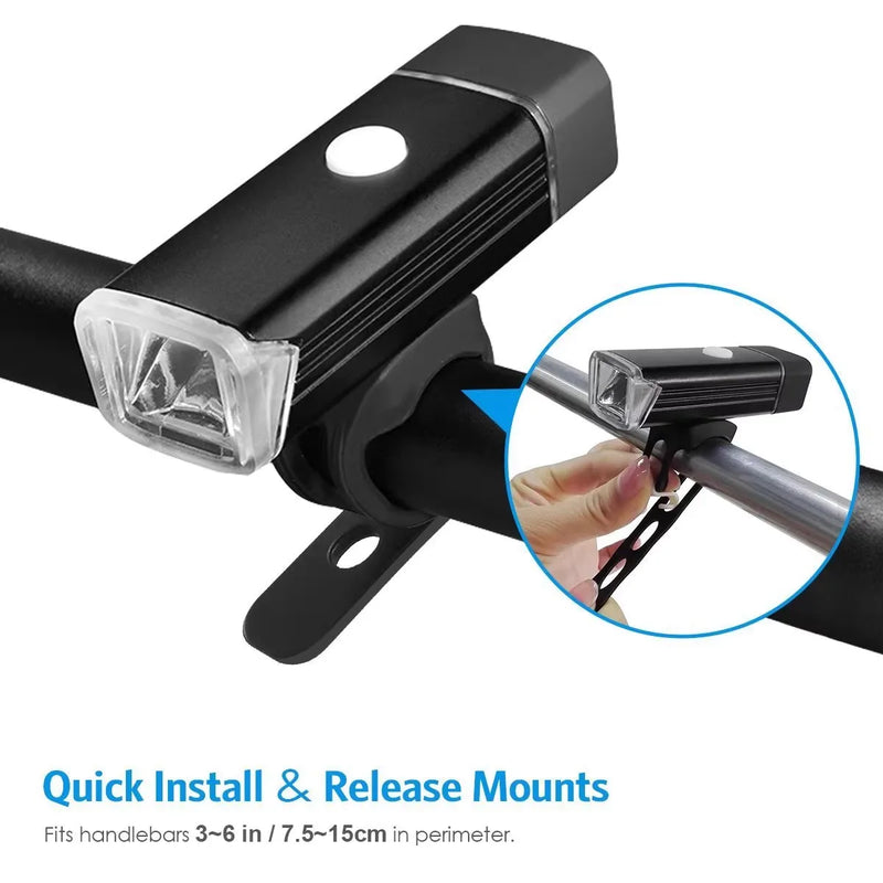 Farol de LED Ultra para Bicicleta, Luz Dianteira Elétrica, Recarregável via USB, Lanterna para Bicicleta.