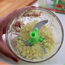 Processador de alimentos manual multifuncional de aço inoxidável com 3 lâminas premium