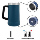 Caneca Sthefanny Pro Térmica em Inox com Alça de 700ml da Rei ACACE para Bebida Quente ou Fria