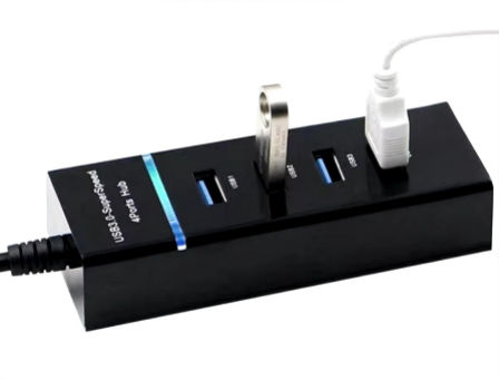 Hub Com 4 portas USB 3.0 Alta Velocidade para Computador, Notebook e Outros Dispositivos
