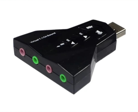 Adaptador de Placa de Som USB Externa 3D 7.1-P2 para Computador e Notebook Modelo T1