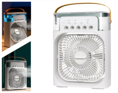 Mini Climatizador e Ventilador Led Umidificador do Ar com Água - Mini Ar Condicionado
