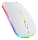 Mouse Sem Fio Optico Silencioso Ergonômico Recarregável Led RGB USB Wirelless 2.4ghz