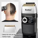 Barbeador Elétrico Carregamento USB Lâmina Dupla Alternativa com Cabeça de Corte Adicional