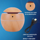 Difusor de aromatizador de óleos essenciais elétrico com carregador USB