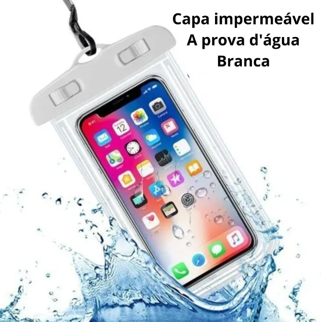 Capa de celular à prova d'água e chuva para mergulhos