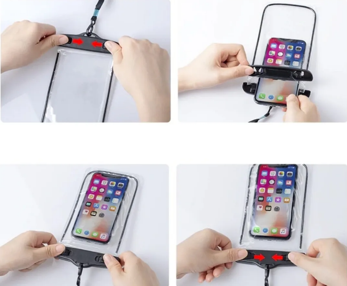 Capa de celular à prova d'água e chuva para mergulhos