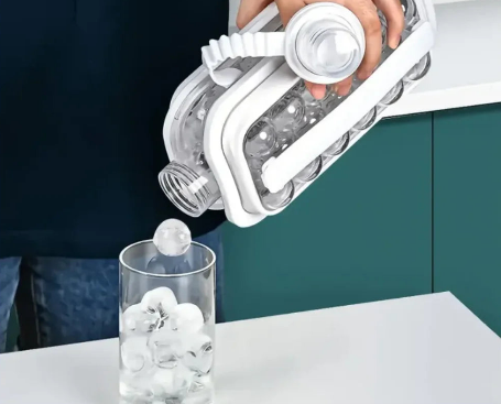 Forma de Silicone Dobrável e Portátil para Fazer Gelo em Bolinha