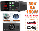Fonte de alimentação de bancada 300W 150W Fonte de bancada 30V 10A 5A Power Bank Noberak Laboratory Fonte de alimentação DC ajustável com chave